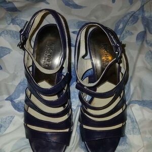 Michael Kors Dark Purple Strappy Sandals